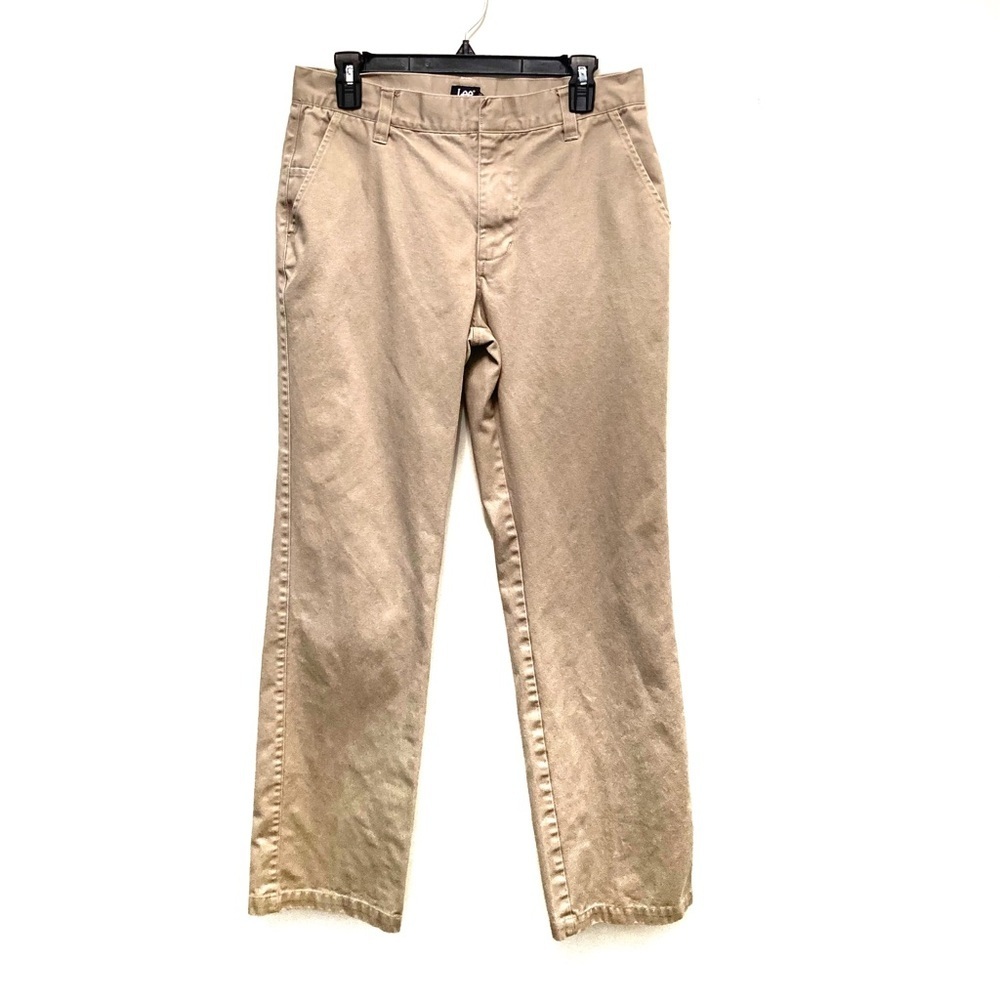 Lee Men Classic Fit Khaki Light Brown Work Uniform Casual Dress Pants 32x34